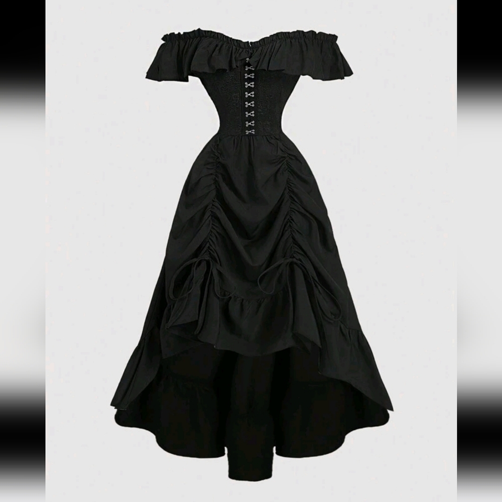 Elegant Black Off-Shoulder Dress